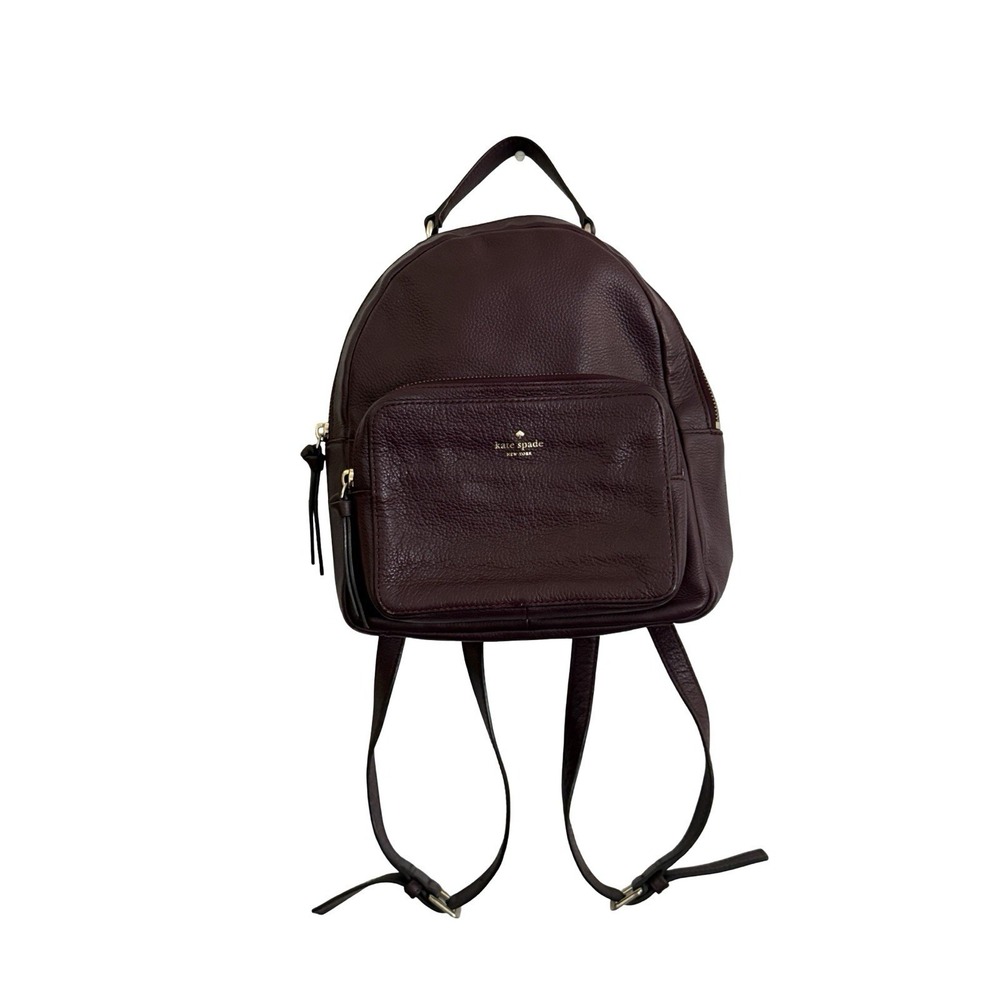 Kate Spadeโ Purple Pebbled Leather Small Backpack Gold Hardware